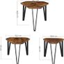 MASSIVE SALE Nesting Coffee Table, Set of 3 End Tables for Living Room, Stacking Side Tables, Sturdy and Easy Assembly, Steel Frame, Industrial Style, Rustic Brown and Black Image 4