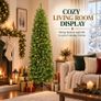 8FT/2.4m Slim Pre-Lit Artificial Pencil Christmas Tree with Lights Image 4