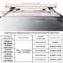Universal Roof Rack Cross Bars, 137.2cm Aluminum Roof Rack Crossbars, Fit Existing Raised Side Rail with Gap, 90.7kg Load Capacity, Adjustable Crossbars with Locks, for SUVs, Sedans, and Vans Image 3