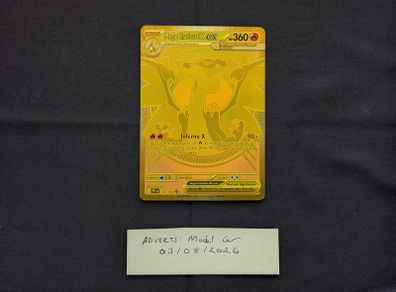Mega Charizard X EX Gold Hyper Rare Pokemon Card