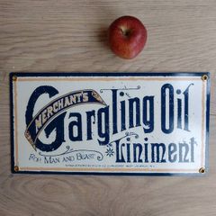 Merchants Gargling Oil Ointment - Metal Sign