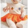 NEXT Sleepsuit Babygro Tutu Halloween Pumpkin Ghost Black Cat NEW Image 3