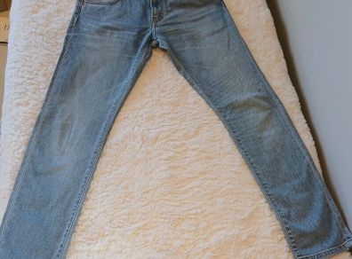 Carhartt WIP Rebellion Pant Slim Tapered Jeans - Light Wash Denim - 32x31