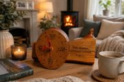Handmade Wooden Clock Unique Handcrafted Piece