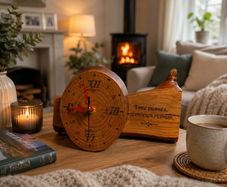 Handmade Wooden Clock Unique Handcrafted Piece