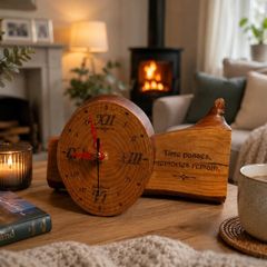 Handmade Wooden Clock Unique Handcrafted Piece