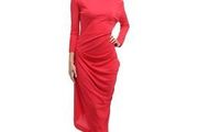 Stunning genuine designer Vivienne Westwood Anglomania red midi dress size small