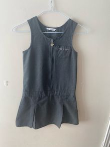M&S grey pinafore (as new) age 7-8