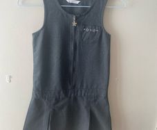 M&S grey pinafore (as new) age 7-8