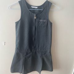 M&S grey pinafore (as new) age 7-8