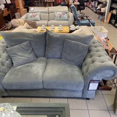 Grey two seater sofa