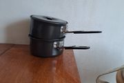 Camping Pans and Saucepans five in total