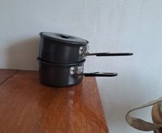 Camping Pans and Saucepans five in total