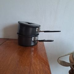 Camping Pans and Saucepans five in total