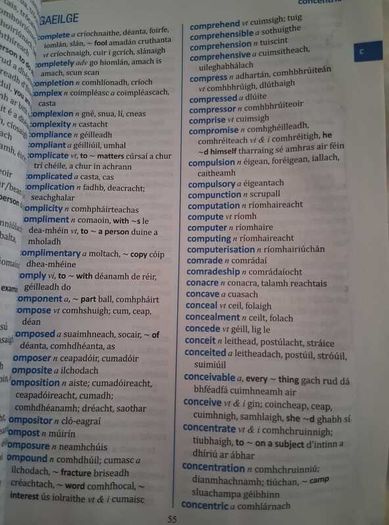 Focloir Poca Irish Dictionary (Irish - English / English - Irish)