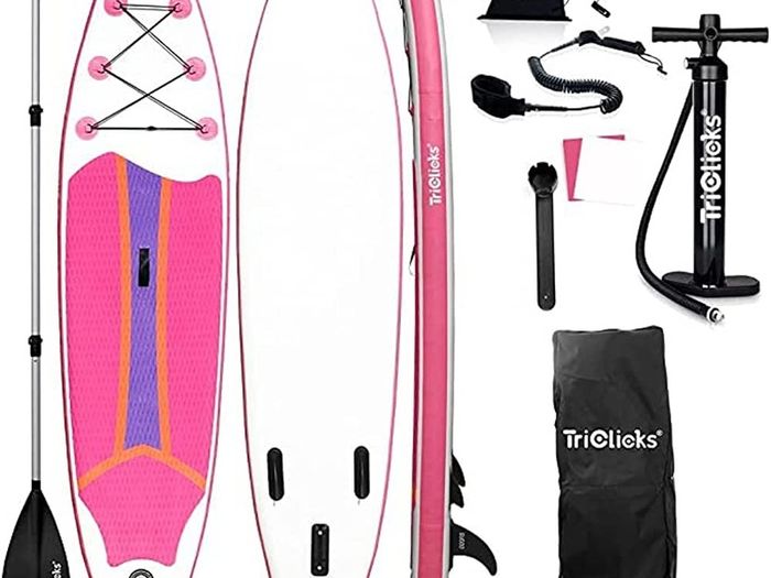 10FT 3M Inflatable Stand Up Paddle Board SUP Board 6 inch Thick Surfboard Lightweight NonSlip EVA Deck SUP Package Complete Kit for All Skill Beginners Adults Fishing Yoga Surfing (FREE POSTAGE)