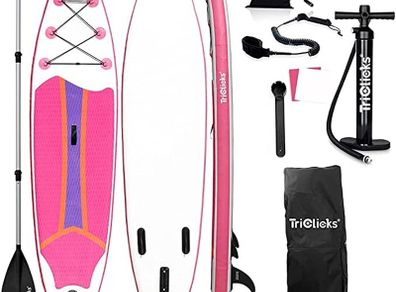 10FT 3M Inflatable Stand Up Paddle Board SUP Board 6 inch Thick Surfboard Lightweight NonSlip EVA Deck SUP Package Complete Kit for All Skill Beginners Adults Fishing Yoga Surfing (FREE POSTAGE)