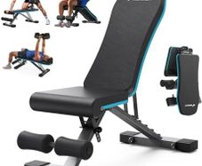 Weight Bench, 990 LBS/450KG Foldable Weight Benches for Home Gym, Adjustable Weight Bench with 72 Training Angles, Incline Bench Press for Full Body