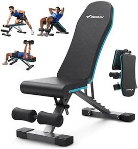 Weight Bench, 990 LBS/450KG Foldable Weight Benches for Home Gym, Adjustable Weight Bench with 72 Training Angles, Incline Bench Press for Full Body