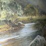 Large Framed Vintage John Bates Noel Print "On the Lledr, North Wales" Image 4