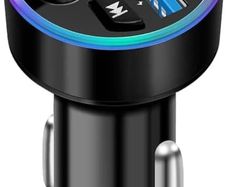 NEW SALE | Bluetooth Car Charger, Bluetooth FM Transmitter in-car Wireless Radio Adapter for Music Player, Hands-Free Calling Car Phone Kit