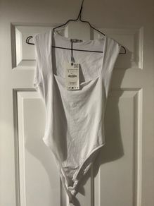 Zara white bodysuit size S
