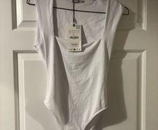 Zara white bodysuit size S