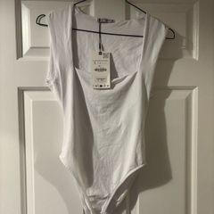 Zara white bodysuit size S