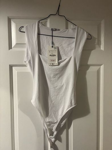 Zara white bodysuit size S