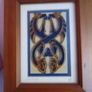 Glass painting, Celtic Seahorse.Celtic Illuminations picture.Home decor.Gift Image 4