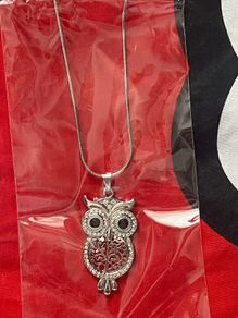 Silver owl necklace