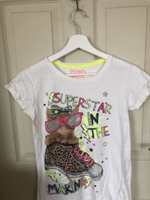 Girls slogan cat top