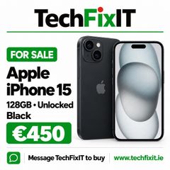 iPhone 15, 128GB, unlocked