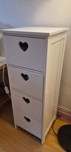 White 4 drawer Storage Unit