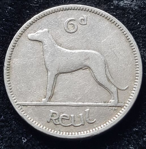 Ireland 6d Six Pence 1945 coin