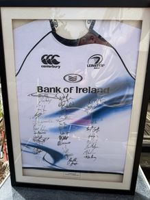 Signed framed Leinster shirt 2011 Heineken cup winners