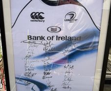 Signed framed Leinster shirt 2011 Heineken cup winners