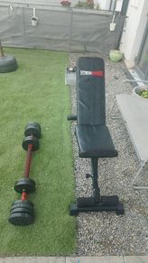 30kg in weights and bench