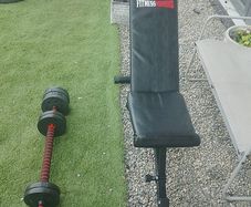 30kg in weights and bench