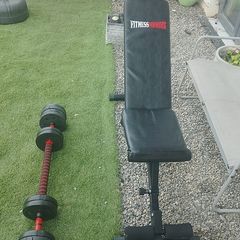 30kg in weights and bench