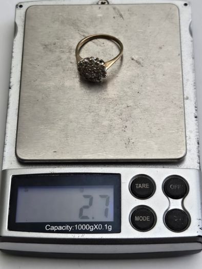 Vintage 9ct Yellow Gold Cluster Ring