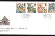 1997 Great Britain Religious Annuaries (St. Augustine and St. Columba Missions of Faith Commemorative Stamps Royal Mail Addressed First Day Cover (FDC)