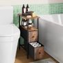 Narrow Side Table Set of 2, Slim Bedside Image 3
