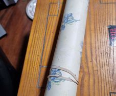 Roll of floral wallpaper