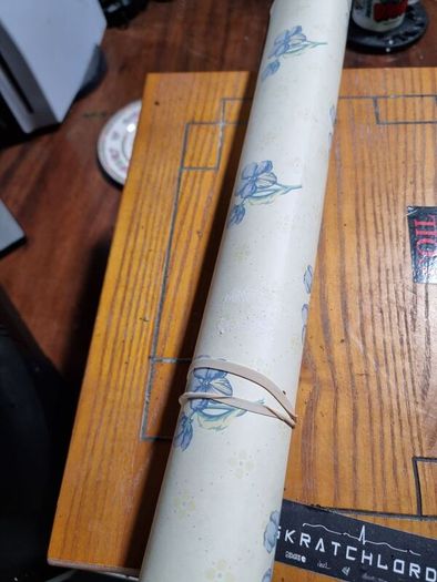 Roll of floral wallpaper