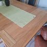 kitchen wooden table extendable in VGC with leather chairs Image 9