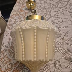 Original cream leaf design glass original 1920s Art Deco ceiling light