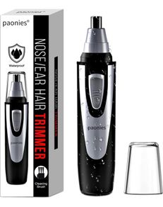 Ear and Nose Hair Trimmer Clipper, 2022 Professional Painless Eyebrow & Facial Hair Trimmer for Men Women, Battery-Operated Trimmer with IPX7 Waterproof, Dual Edge Blades for Easy Cleansing (FREE POSTAGE)