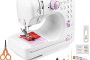 Sewing Machine for DIY Beginners, Kids &amp; Adults | 12 Stitches 42Pcs Accessories Sewing Portable Sewing Machine Kit for DIY Craft, Mending - White &amp; Purple