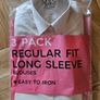 M&S Girls Long Sleeve Cream School Shirt 6-7 Years Image 2